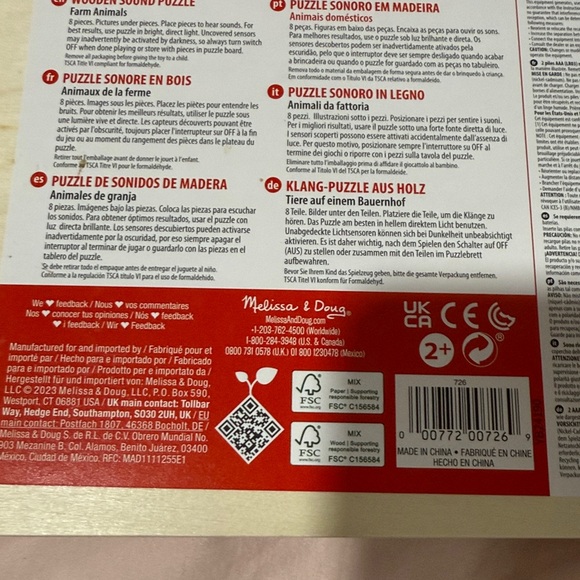 Melissa & Doug wooden Sound Farm Animals puzzle - Picture 6 of 6